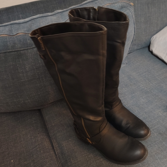 Women's Black Riding boots, Artist, Y2K Vintage Inspired Cowgirl Whimsigoth, fun - Picture 2 of 10